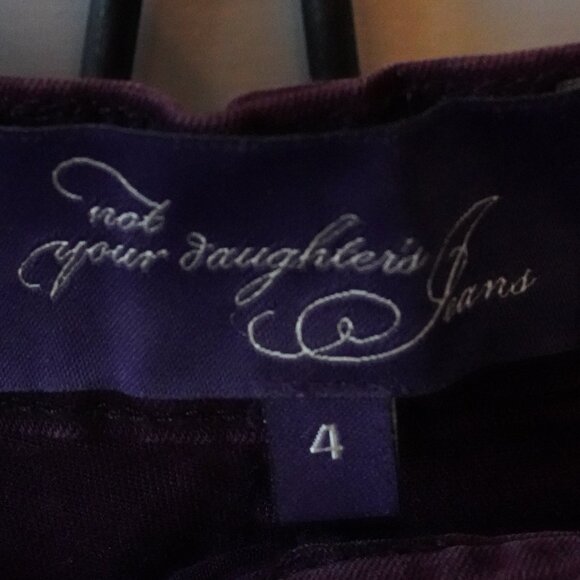 NYDJ, Not Your Daughter’s Jeans, High Rise Boot Cut Jeans, Eggplant Purple - Picture 5 of 7